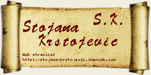 Stojana Krstojević vizit kartica